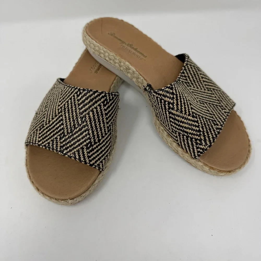 Tommy Bahama Relaxology Shoes Womens Size 8‎ Slide Espadrille Sandals Woven